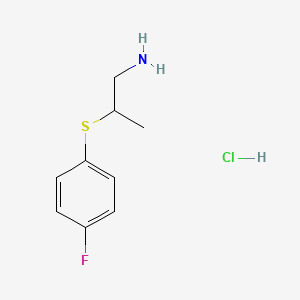 molecular formula C9H13ClFNS B1446871 2-((4-氟苯基)硫代)丙-1-胺盐酸盐 CAS No. 1864060-10-5