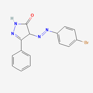 4-[(E)-(4-Bromophenyl)diazenyl]-5-phenyl-2,4-dihydro-3H-pyrazol-3-one