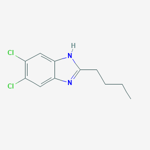 molecular formula C11H12Cl2N2 B144688 2-butyl-5,6-dichloro-1H-1,3-benzimidazole CAS No. 133052-59-2