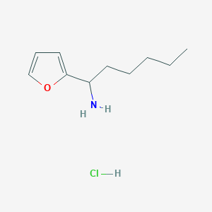 molecular formula C10H18ClNO B1446881 1-(呋喃-2-基)己胺盐酸盐 CAS No. 1864062-53-2
