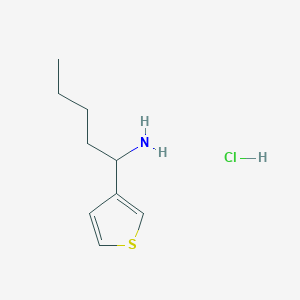 molecular formula C9H16ClNS B1446882 1-(噻吩-3-基)戊胺盐酸盐 CAS No. 1864058-43-4
