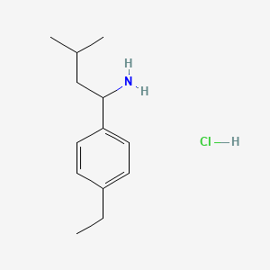 molecular formula C13H22ClN B1446884 1-(4-乙基苯基)-3-甲基丁基胺盐酸盐 CAS No. 1864074-56-5
