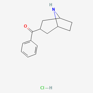 molecular formula C14H18ClNO B1446885 (8-氮杂双环[3.2.1]辛-3-基)(苯基)甲酮盐酸盐 CAS No. 1823582-25-7