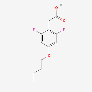 molecular formula C12H14F2O3 B1446886 4-丁氧基-2,6-二氟苯乙酸 CAS No. 1373921-12-0