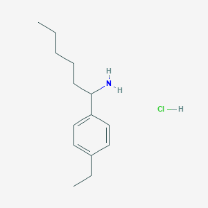 molecular formula C14H24ClN B1446888 1-(4-乙基苯基)己胺盐酸盐 CAS No. 1864072-52-5