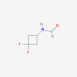 molecular formula C5H7F2NO B1446892 N-(3,3-二氟环丁基)甲酰胺 CAS No. 1355328-30-1