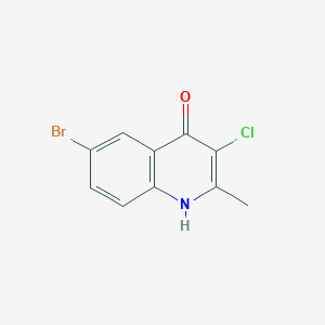 molecular formula C10H7BrClNO B1446895 6-溴-3-氯-4-羟基-2-甲基喹啉 CAS No. 1333254-43-5