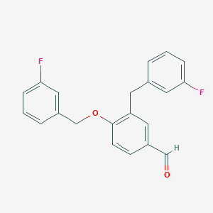 molecular formula C21H16F2O2 B1446901 4-[(3-氟苯基)甲氧基]-3-[(3-氟苯基)甲基]苯甲醛 CAS No. 1000370-24-0