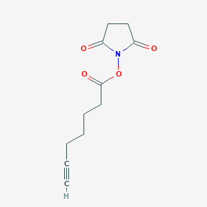 molecular formula C11H13NO4 B1446902 2,5-二氧代吡咯烷-1-基庚-6-炔酸酯 CAS No. 917222-23-2