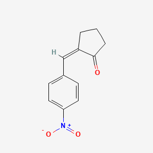 molecular formula C12H11NO3 B14469051 (2Z)-2-[(4-nitrophenyl)methylidene]cyclopentan-1-one CAS No. 71496-93-0