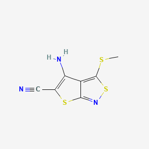 Thieno(2,3-c)isothiazole-5-carbonitrile, 4-amino-3-(methylthio)-