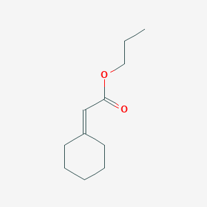 molecular formula C11H18O2 B14469284 Propyl cyclohexylideneacetate CAS No. 65792-52-1