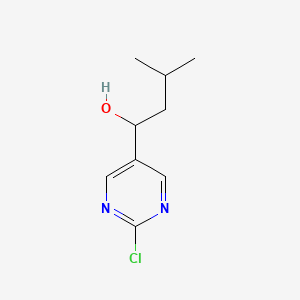 molecular formula C9H13ClN2O B1446930 1-(2-氯嘧啶-5-基)-3-甲基丁醇 CAS No. 1383803-14-2