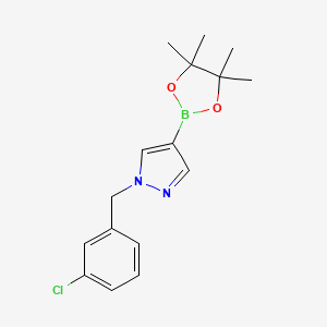 molecular formula C16H20BClN2O2 B1446935 1-[(3-氯苯基)甲基]-4-(4,4,5,5-四甲基-1,3,2-二恶杂硼烷-2-基)吡唑 CAS No. 1415825-07-8
