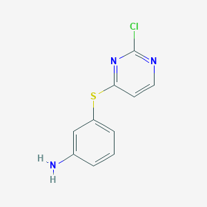 B1446936 3-(2-Chloropyrimidin-4-ylthio)benzenamine CAS No. 1042129-36-1