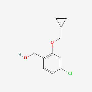 B1446937 [4-Chloro-2-(cyclopropylmethoxy)phenyl]methanol CAS No. 1613412-79-5