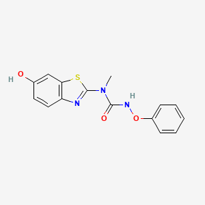 N-(6-Hydroxy-1,3-benzothiazol-2-yl)-N-methyl-N'-phenoxyurea