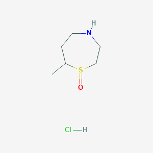 molecular formula C6H14ClNOS B1446940 7-甲基-1,4-噻吩-1-酮盐酸盐 CAS No. 1798747-26-8