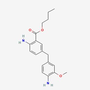 Benzoic acid, 2-amino-5-((4-amino-3-methoxyphenyl)methyl)-, butyl ester