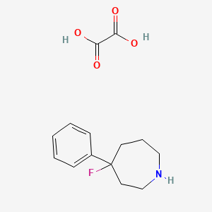 molecular formula C14H18FNO4 B1446942 4-Fluoro-4-phenylazepane, oxalic acid CAS No. 1803583-19-8
