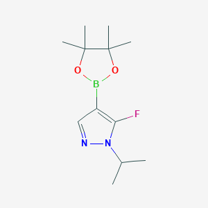 molecular formula C12H20BFN2O2 B1446948 5-氟-1-(丙-2-基)-4-(四甲基-1,3,2-二氧杂硼环-2-基)-1H-吡唑 CAS No. 1628214-30-1