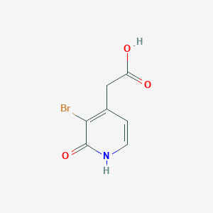 B1446957 2-(3-Bromo-2-hydroxypyridin-4-yl)acetic acid CAS No. 1227563-14-5