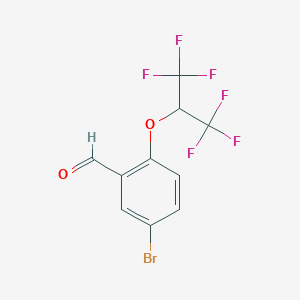 B1446963 5-Bromo-2-(1,1,1,3,3,3-hexafluoropropan-2-yloxy)benzaldehyde CAS No. 1779118-51-2
