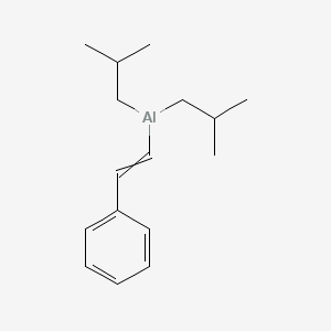 molecular formula C16H25Al B14469690 Bis(2-methylpropyl)(2-phenylethenyl)alumane CAS No. 67826-86-2