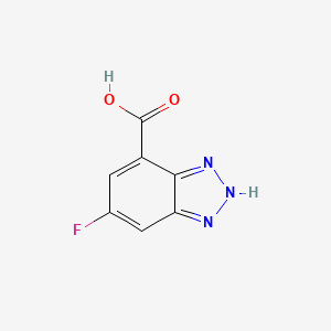 molecular formula C7H4FN3O2 B1446970 6-フルオロ-1H-1,2,3-ベンゾトリアゾール-4-カルボン酸 CAS No. 1798688-36-4