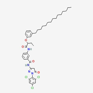 Benzamide, N-[4,5-dihydro-5-oxo-1-(2,4,6-trichlorophenyl)-1H-pyrazol-3-yl]-3-[[1-oxo-2-(3-pentadecylphenoxy)butyl]amino]-