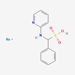 molecular formula C12H12N2NaO3S+ B14469798 alpha-(2-Pyridinylamino)benzenemethanesulfonic acid, monosodium salt CAS No. 67913-95-5