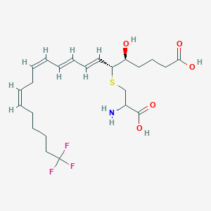 molecular formula C23H34F3NO5S B144698 20,20,20-Trifluoroleukotriene E4 CAS No. 131074-64-1