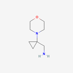 molecular formula C8H16N2O B1446981 [1-(吗啉-4-基)环丙基]甲胺 CAS No. 1695222-68-4