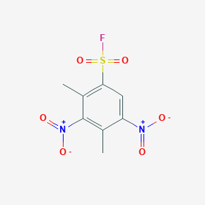 molecular formula C8H7FN2O6S B1446983 2,4-Dimethyl-3,5-dinitrobenzene-1-sulfonyl fluoride CAS No. 1803592-27-9