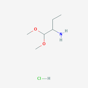 molecular formula C6H16ClNO2 B1446984 1,1-Dimethoxybutan-2-amine hydrochloride CAS No. 1795437-28-3