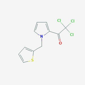 molecular formula C11H8Cl3NOS B1446985 2,2,2-trichloro-1-[1-(thiophen-2-ylmethyl)-1H-pyrrol-2-yl]ethan-1-one CAS No. 1803589-82-3