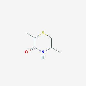 molecular formula C6H11NOS B14469876 3-Thiomorpholinone, 2,5-dimethyl- CAS No. 69226-11-5