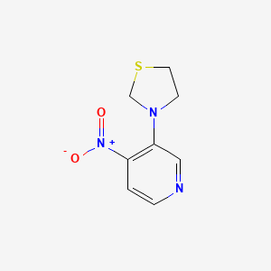 molecular formula C8H9N3O2S B1446990 3-(4-Nitropyridin-3-yl)thiazolidine CAS No. 1774896-19-3