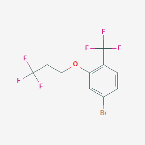 molecular formula C10H7BrF6O B1446991 4-Bromo-1-(trifluoromethyl)-2-(3,3,3-trifluoropropoxy)benzene CAS No. 1774897-76-5