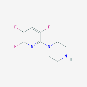 molecular formula C9H10F3N3 B1446992 1-(3,5,6-三氟-2-吡啶基)哌嗪 CAS No. 1226516-20-6