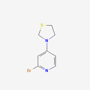 molecular formula C8H9BrN2S B1446993 3-(2-Bromopyridin-4-yl)thiazolidine CAS No. 1707391-26-1