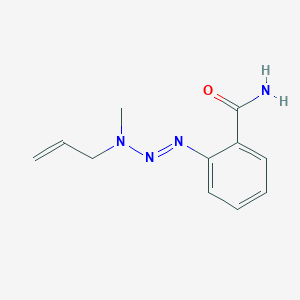 molecular formula C11H14N4O B14469938 2-[(1e)-3-Methyl-3-(prop-2-en-1-yl)triaz-1-en-1-yl]benzamide CAS No. 67013-00-7