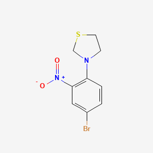 molecular formula C9H9BrN2O2S B1446997 3-(4-Bromo-2-nitrophenyl)thiazolidine CAS No. 1774894-47-1