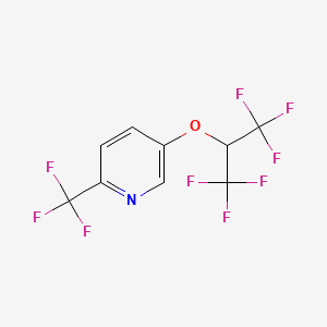 molecular formula C9H4F9NO B1446998 5-(1,1,1,3,3,3-Hexafluoropropan-2-yloxy)-2-(trifluoromethyl)pyridine CAS No. 1707605-18-2