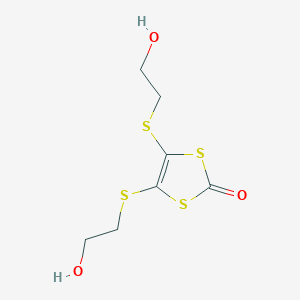 molecular formula C7H10O3S4 B144700 4,5-Bis(2-hydroxyethylsulfanyl)-1,3-dithiol-2-one CAS No. 128258-72-0