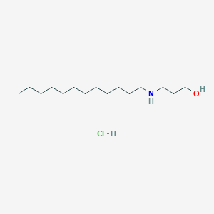 molecular formula C15H34ClNO B14470005 3-(Dodecylamino)propan-1-ol;hydrochloride CAS No. 72637-40-2