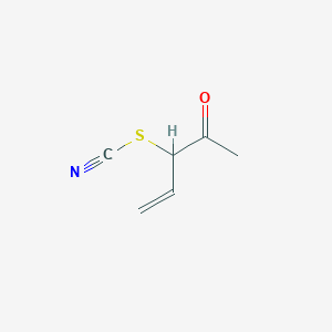 molecular formula C6H7NOS B14470081 4-Oxopent-1-en-3-yl thiocyanate CAS No. 71808-93-0