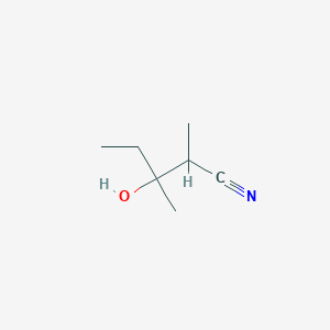 molecular formula C7H13NO B14470113 3-Hydroxy-2,3-dimethylpentanenitrile CAS No. 66521-23-1