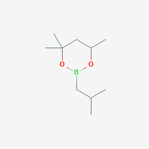 molecular formula C10H21BO2 B14470177 2-Isobutyl-4,4,6-trimethyl-1,3,2-dioxaborinane CAS No. 67562-23-6