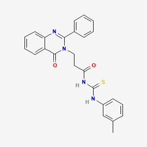 1-(3-(4-Oxo-2-phenyl-3,4-dihydro-3-quinazolinyl)propionyl)-3-(m-tolyl)-2-thiourea